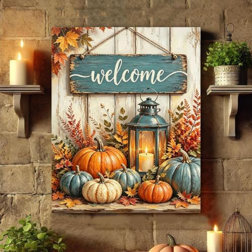 Arttoplus Pumpkin Paint by Numbers Kit for Adults Beginner 16x20 inch