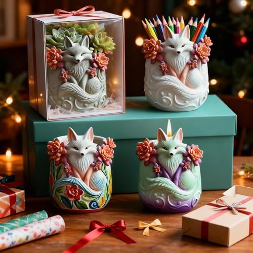 3D Fox Resin Casting Molds, Silicone Animal Candle Molds for Epoxy
