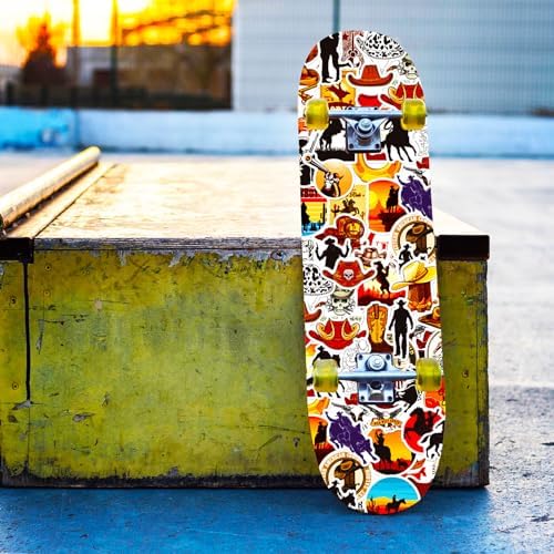Cowboy Stickers Cowgirl Stickers Combo 100 PCS, Country Western Decals Vinyl Waterproof Sticker for Water Bottle Laptop Luggage Gifts for Teens Kids Adult