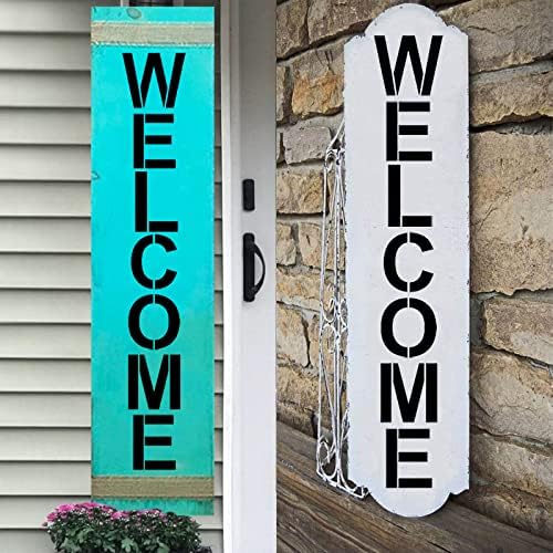 YEAJON 16 Inch Letter Stencils and Numbers, 36 Pcs Alphabet Art Craft Stencils, Reusable Plastic Templates for Wood, Wall, Fabric, Rock, Signage, DIY Art Projects