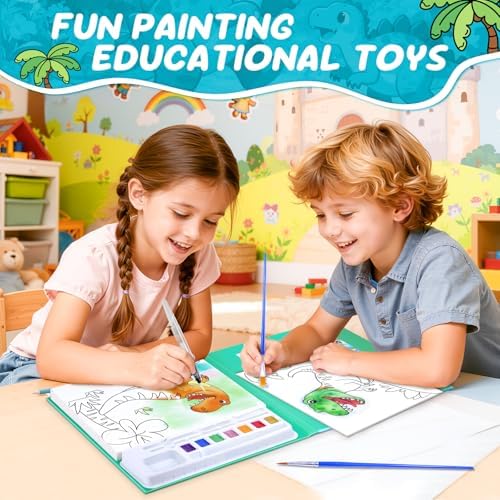 CHICAUP Paint with Water Coloring Books for Kids, Mess Free Watercolor Painting Kit Painting Activity for Kids Ages 3-5 4-8, Arts Crafts Drawing Gift Toy for Boy Girl
