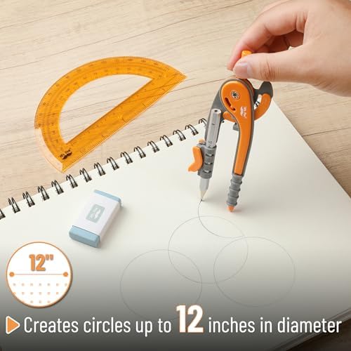 Mr. Pen- Geometry Compass and Protractor Set, 6 Inch Compass