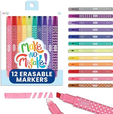 Ooly Make No Mistake Erasable Markers, Set of 12