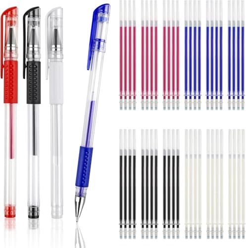 12 Pcs Heat Erasable Pens for Fabric with 96 Refills for Sewing, Embroidery