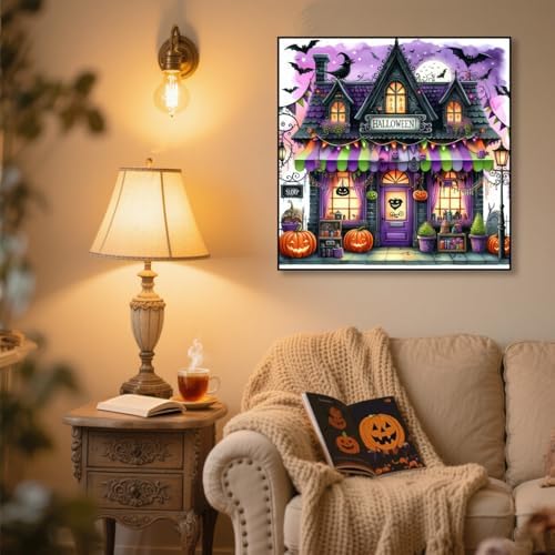 Axquilon Halloween Shop Diamond Art Kits for Adults 12x12 inch