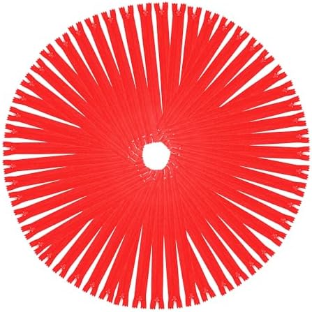 Mandala Crafts 85 PCs Cherry Red Assorted Lengths Nylon Zippers for Sewing
