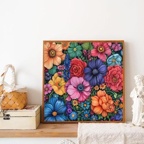 Xylogist Flowers Diamond Art Kits for Adults,5D Diamond Painting for Adults