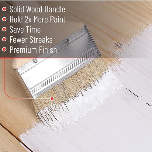 Bates- Chip Paint Brushes for Painting, 1.5 Inch, 24 Pack, Wood Handle, Natural Bristle Paint Brush