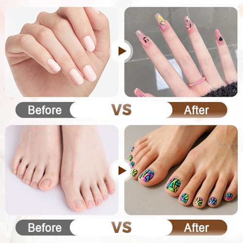 12 Colors Nail Art Pens Set, Nail Art Markers Polish Pen for 3D Nail Art, Drawing Painting Liner Brush for DIY Nail Art Beauty Adorn Manicure Tool (24 colors)