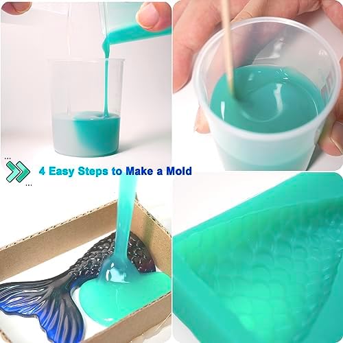 BBDINO Platinum Liquid Silicone Mold Making Kit 8A Jade Green 2 Gallons