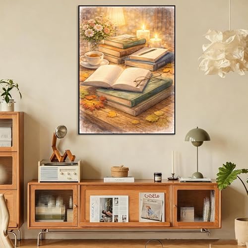 WNPOKN Book Diamond Art Kits for Adults 12x16inch
