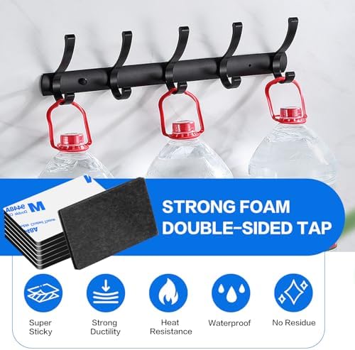 Double Sided Adhesive Tape Pads Heavy Duty, Mounting Tape,48Pcs 3mm Thickness Pre-Cut Foam Tape,Super-Sticky Black Strong Pads Rectangle Shape Waterproof for Walls Picture, Car, Home, Office