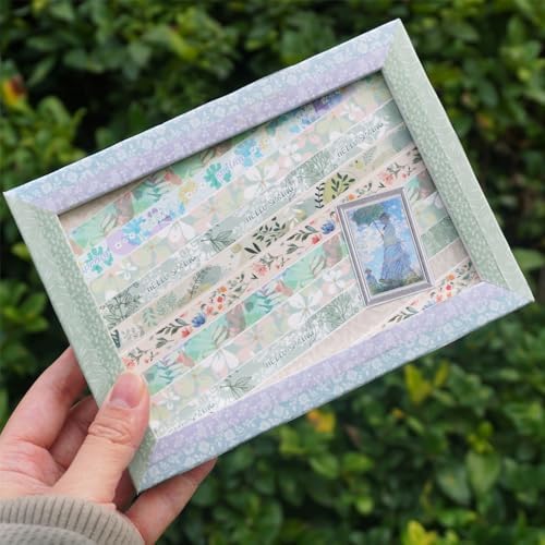 Floral Washi Tape 16 Rolls,Flower Spring Decorative Paper Sticker