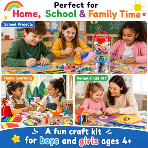 FUNZBO Arts and Crafts Supplies for Kids - Back to School Supplies