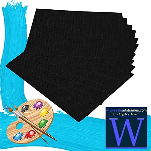 16x20 Black Canvas Boards for Painting Bulk 24 Pack.Paint Canvases for Painting Art.Artist Blank Canvases for Painting 16x20 Canvas Panels.Quality Acid Free Primed Canvas Boards for Acrylic,Oil etc