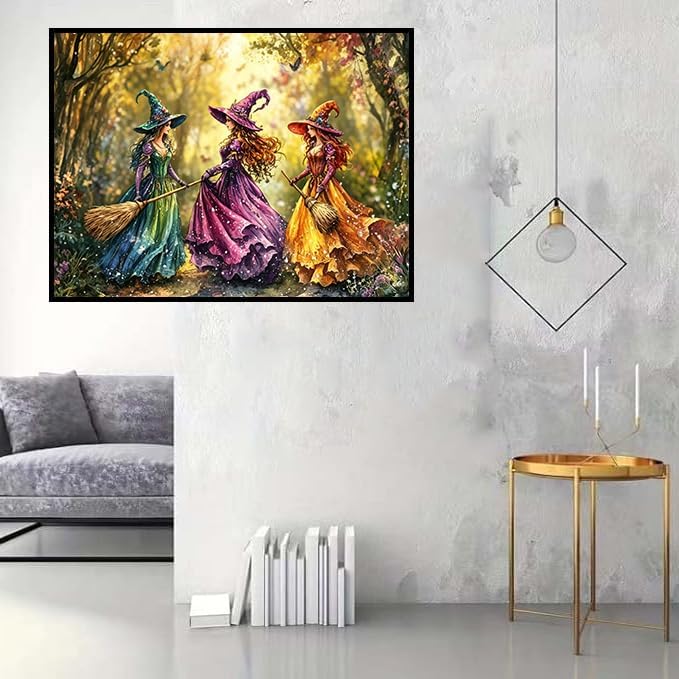 XUCNWL Diamond Art Kits for Adults,Forest Witch Diamond Painting