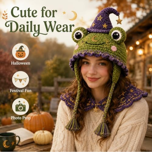 Fantasy Animal Hood Hat DIY Crochet Kit, Complete Crochet Starter Set