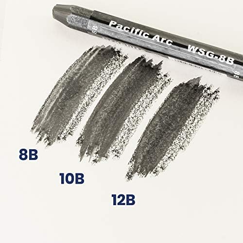 Pacific Arc Jumbo Water Soluble Graphite Sticks Set of 3, Soft 12B, 10B, 8B