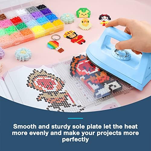 Mini Crafts Iron Handy Heat Press Machine Kit Portable with PVC Doormat for Heat Transfer, Charging Base Accessories for DIY T-Shirt Shoe Bag Vinyl Projects