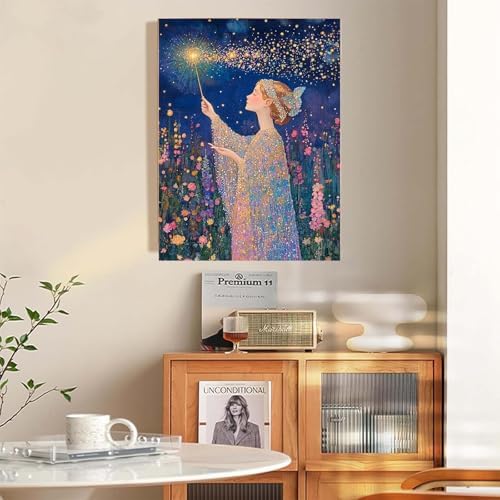 niurenmaoyi Elf Paint by Numbers Kit for Adult Beginner,16X20in