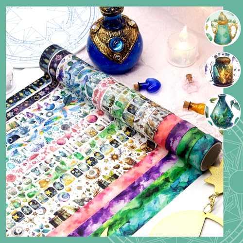 Ieebee 23 Rolls Magic & Fairy Washi Tape Set for Journaling & Scrapbooking
