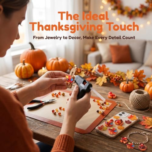 60Pcs Mini Resin Turkeys Thanksgiving Flatback Charms Turkey Craft