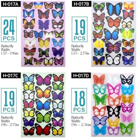 80 Pcs 3D Butterfly Wall Stickers Decorations for Room Decor