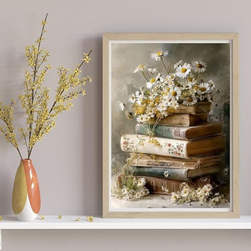 Diamond Art Kits for Adults,Daisy Book Diamond Painting Kits 12 x 16in