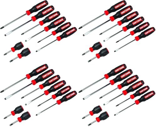 CRAFTSMAN Screwdriver Set,Bi-Material,8 Piece Set (CMHT65075N),(Pack of 4)