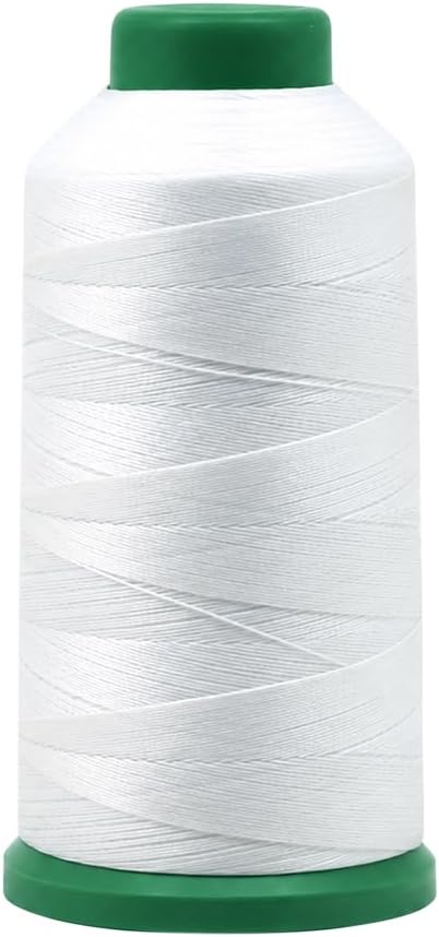 Mandala Crafts Size 69 210D T70 White Red Bonded Nylon Thread, 6000 YDs