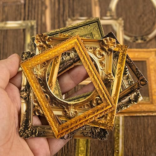 100 Pcs Vintage Frame Stickers Metallic | Scrapbooking Stickers for Journals, Planners, Junk Journals, Wedding Albums | Scrapbook Supplies & Decorations