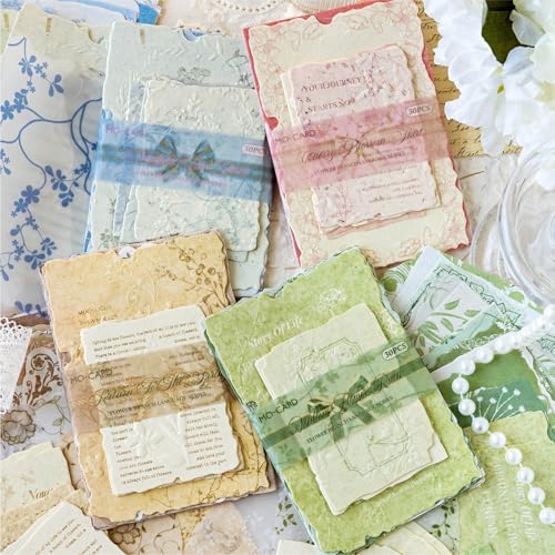 Scrapbook Paper Textured Journaling Scrapbooking Supplies Decorative Craft Paper Assorted for Junk Journals Card Making Crafts DIY Vibrant Colors (Flower Branch Language Series)