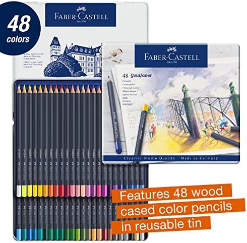 Faber-Castell Creative Studio Goldfaber Color Pencils - Tin of 48