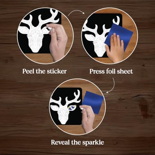 Unwynd Foil/Paint by Number Animals Art & Craft Kit,Fun Adults, Women,Teens