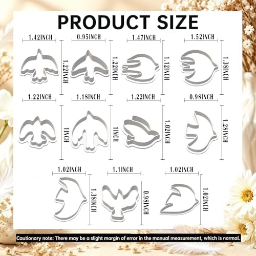 11PCS Bird Polymer Clay Cutters for Earrings