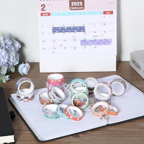 Mr. Pen- Cute Washi Tape Set - 24 Rolls Kawaii Animals Gold Foil Decorative