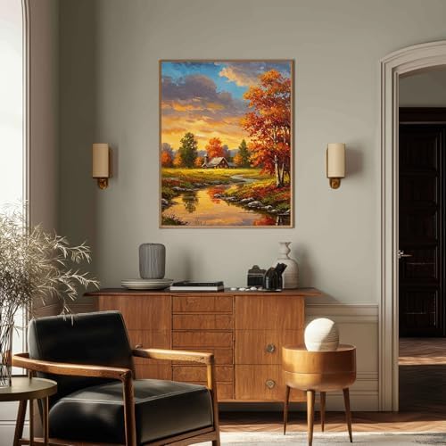 Paint by Numbers Kit for Adults Landscape, Adult Paint by Number 16x20 Inch