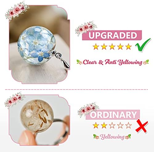 YIEHO UV Resin -Upgraded Crystal Clear Hard UV Curing Epoxy Resin Starter Supplies for Craft Jewelry Making 100g with Gloves
