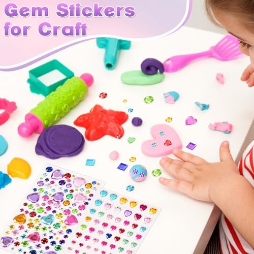 Gem Stickers, 6124Pcs Self-Adhesive Face Gems for Kids Crafts Nail Art DIY