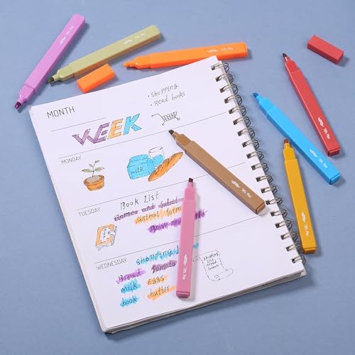 Mr. Pen- Aesthetic Highlighters No Bleed, 8 Pack, Assorted Colors | Chisel Tip, Cute Highlighters Assorted Colors for Journaling, Highlighting, Underlining, Fast Dry, Back to School Supplies