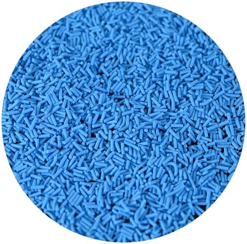 LIKETURE Fake Sprinkles 110g Non-edible Polymer Clay Sprinkles Faux Sprinkle Plastic Sprinkles for Craft Sprinkles Decoration for Resin Filler Slime Add ins Slime Mixed in Shaker Card (Blue)