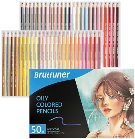 LBW 50 Skin Tone Colored Pencils for Adult Coloring Pencils, Oil Based Soft Core Professional Color Pencils Set for Artists Beginners Drawing Coloring