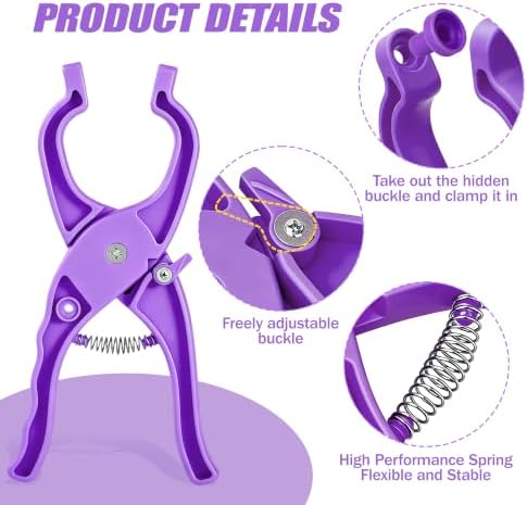 Safety Eye Tool Kit for Amigurumi & Crochet-1150PCS 3D Glitter Safety Eyes,5-30mm Stuffed Animals Safety Eyes Doll Making Supplies,Safety Eye 10-30mm Sizer Tool,Ergonomic Design for Crafting (Purple)