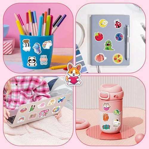 200PCS Waterproof Vinyl Stickers for Kids | Cute Stickers for Water bottle, Back to School Supplies Classroom Decor, Teacher Supplies & Classroom Must Haves
