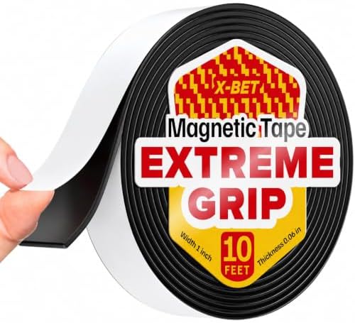 Super Sticky Magnetic Tape for DIY & Crafts, 10ft x 1in (3m x 2.5cm)