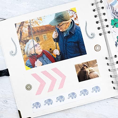 Scrapbook Album, 60 Pages, 8 x 8 Inch, White Photo Album, Scrap Book | Hardcover with Thick 200 GSM Kraft Paper, Ideal for Your Scrapbooking Albums, Art & Craft Projects (White, 8 x 8 Inch)