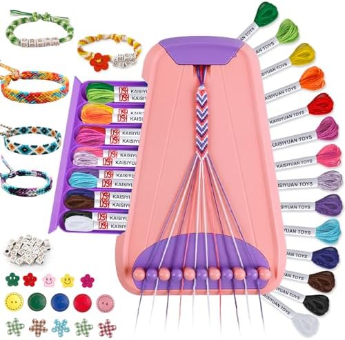 Maynacs Friendship Bracelet Making Kit for Girls 8-12, 28 Pre-Cut Threads