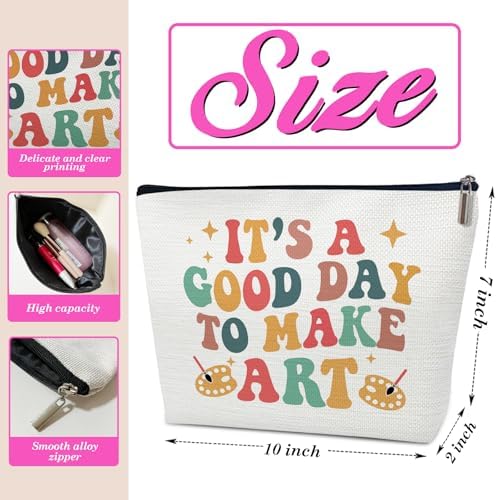 Gifts for Art Teachers, Drawing Theme Makeup Bag for Artists