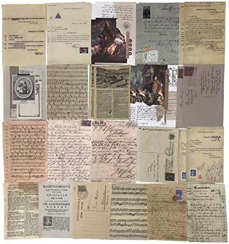 Esweny 200PCS Vintage Scrapbooking Supplies Kit for Journaling, Junk Journal Planners Aesthetic Cottagecore Room Decor Wall Art Collage Album(Artistic)