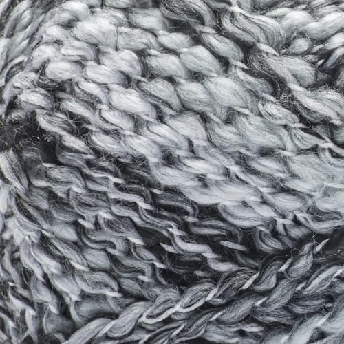Loops & Threads Textured Twist Yarn - Yarn for Knitting, Crochet, Weaving, and Arts & Crafts - Charcoal, Acrylic Blend, 6 oz